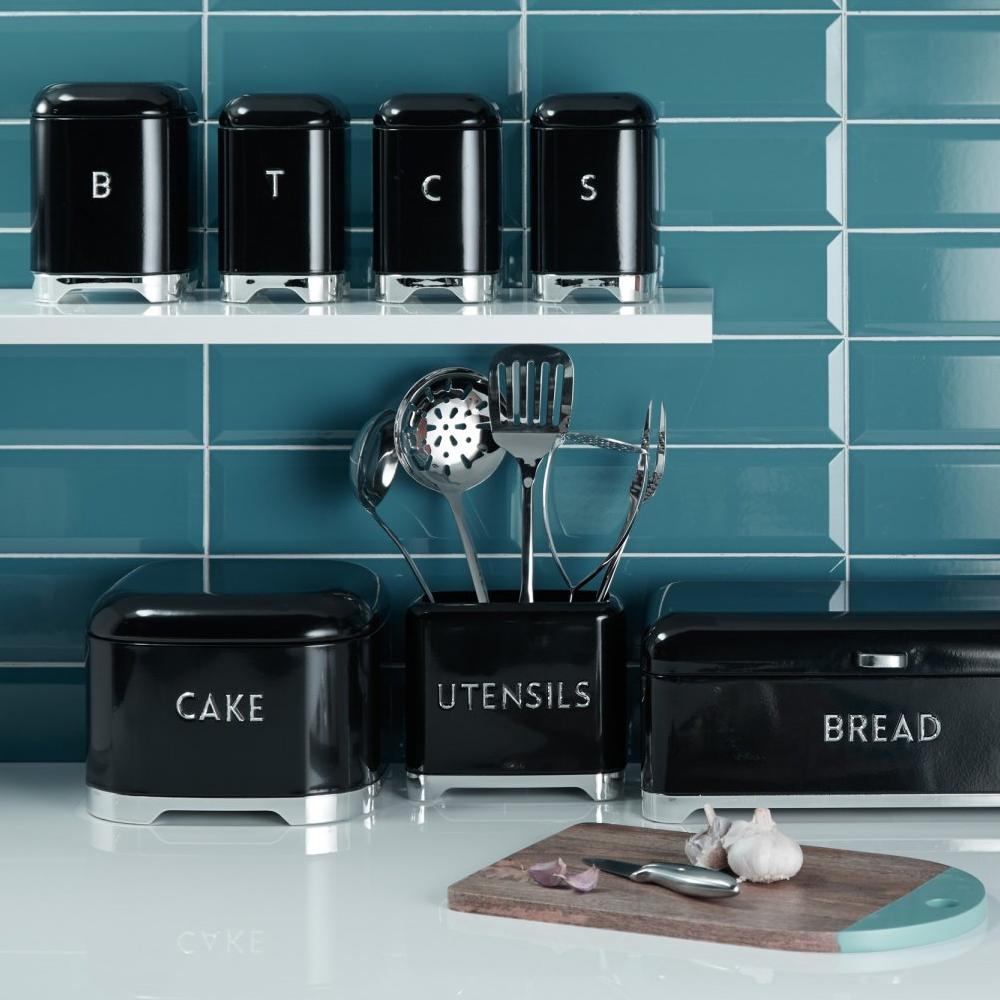  Kitchen Craft Ёмкость для хранения чая Black Арт.: LOVTEABLK