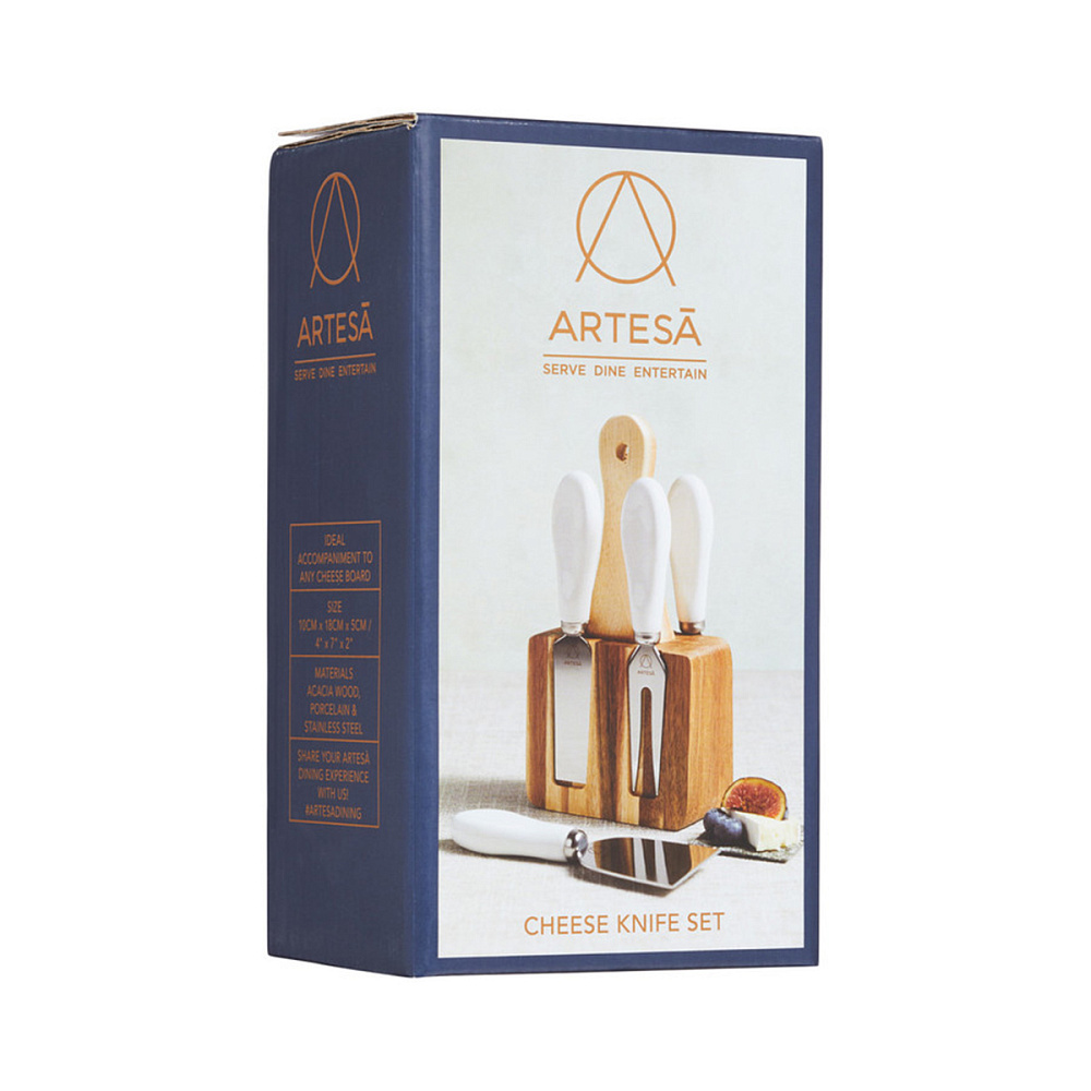  Набор ножей для сыра (ножи 4 шт., подставка для ножей 1 шт.) Арт.: ARTCHEESESET