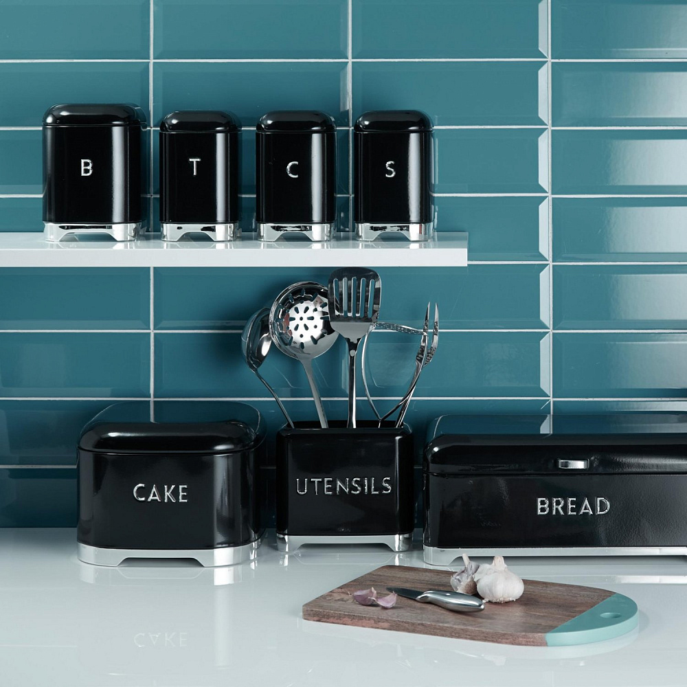 Kitchen Craft Ёмкость для хранения чая Black Арт.: LOVTEABLK