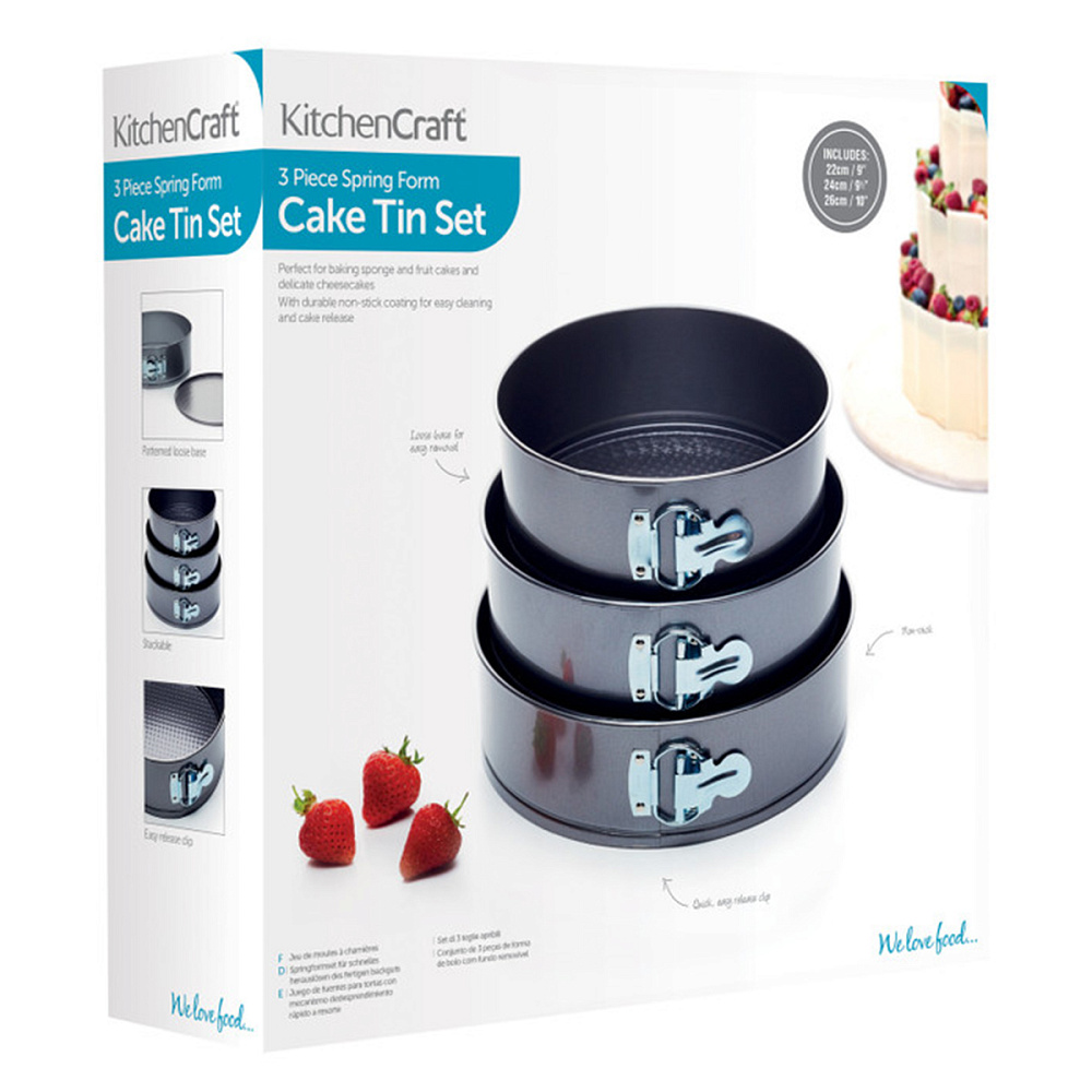  Набор из 3-х форм для выпекания серебристый KC Арт.: KCCAKESET3