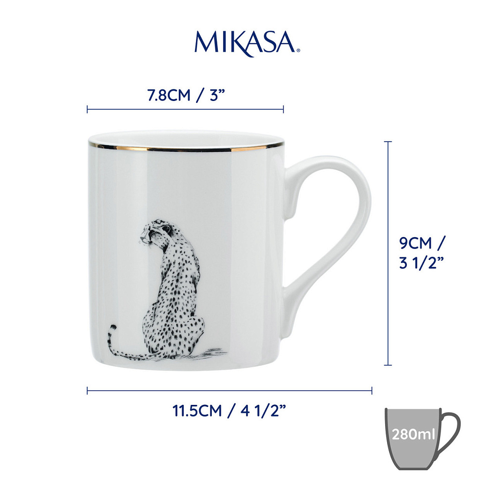  Кружка фарфоровая Гепард Mikasa Арт.: MKCANCHEETAH