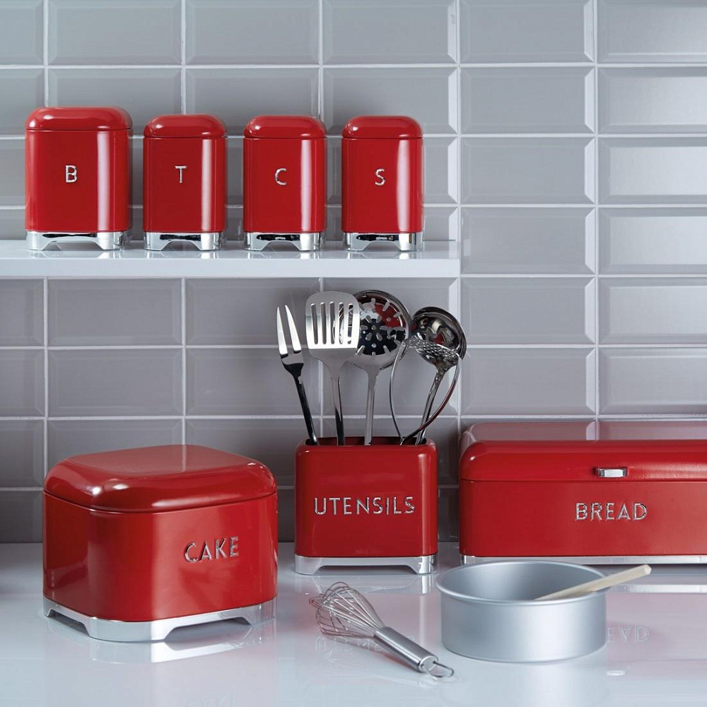  Kitchen Craft Ёмкость для хранения пирожных Lovello Retro red Арт.: LOVCTRED