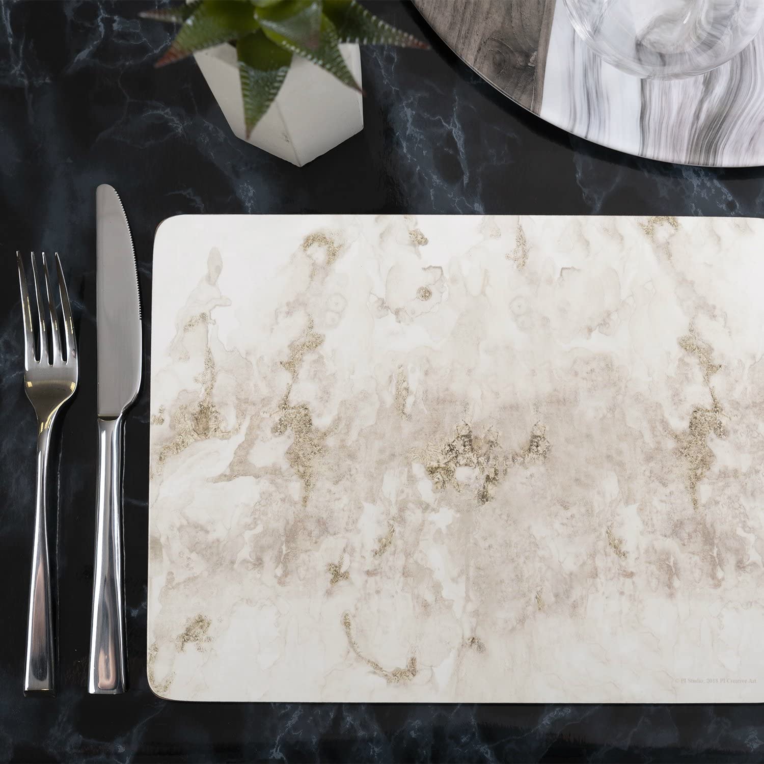 Creative Tops Набор из 6 подставок Grey Marble 23x30  