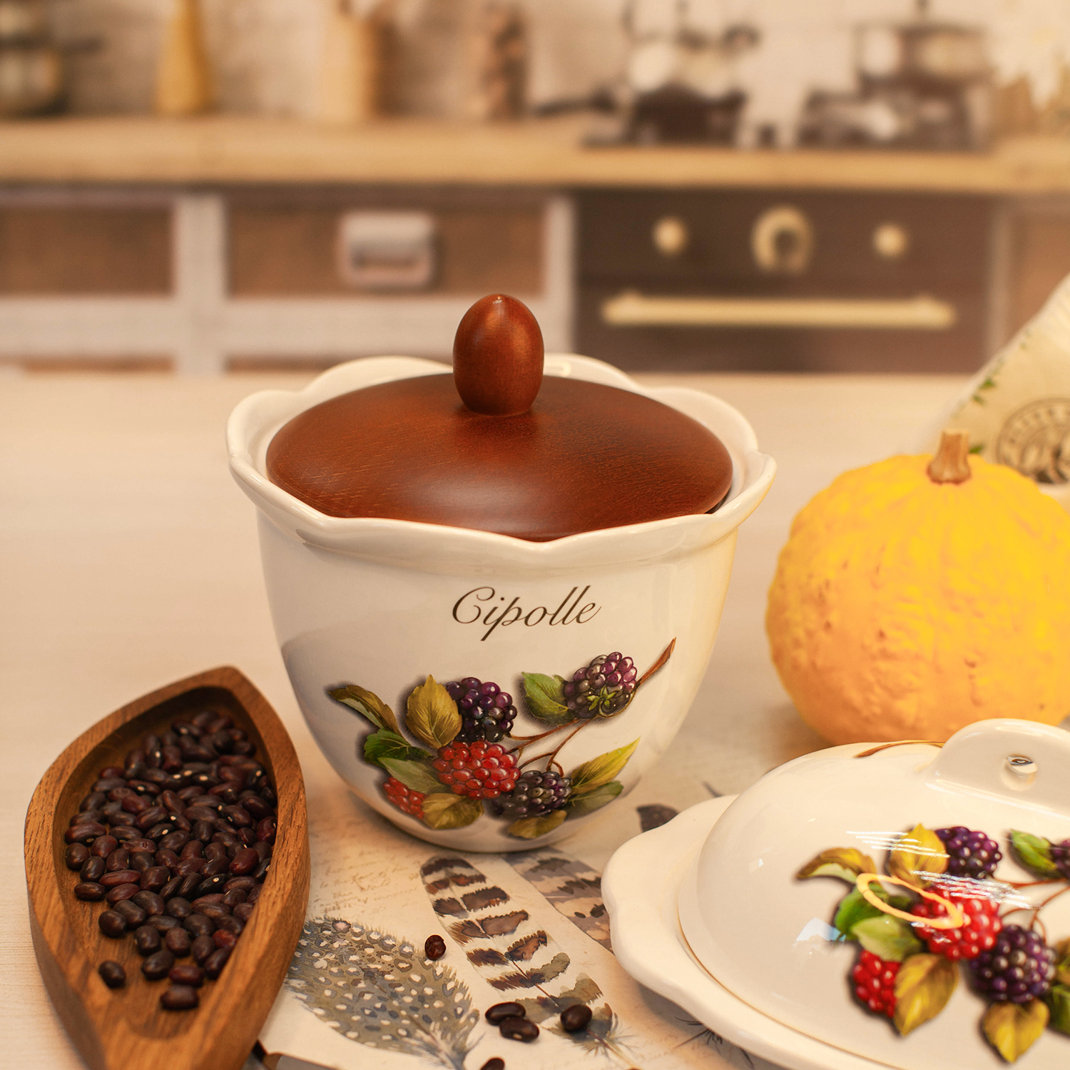 Ёмкость для лука с крышкой Frutti di Bosco 16 см  