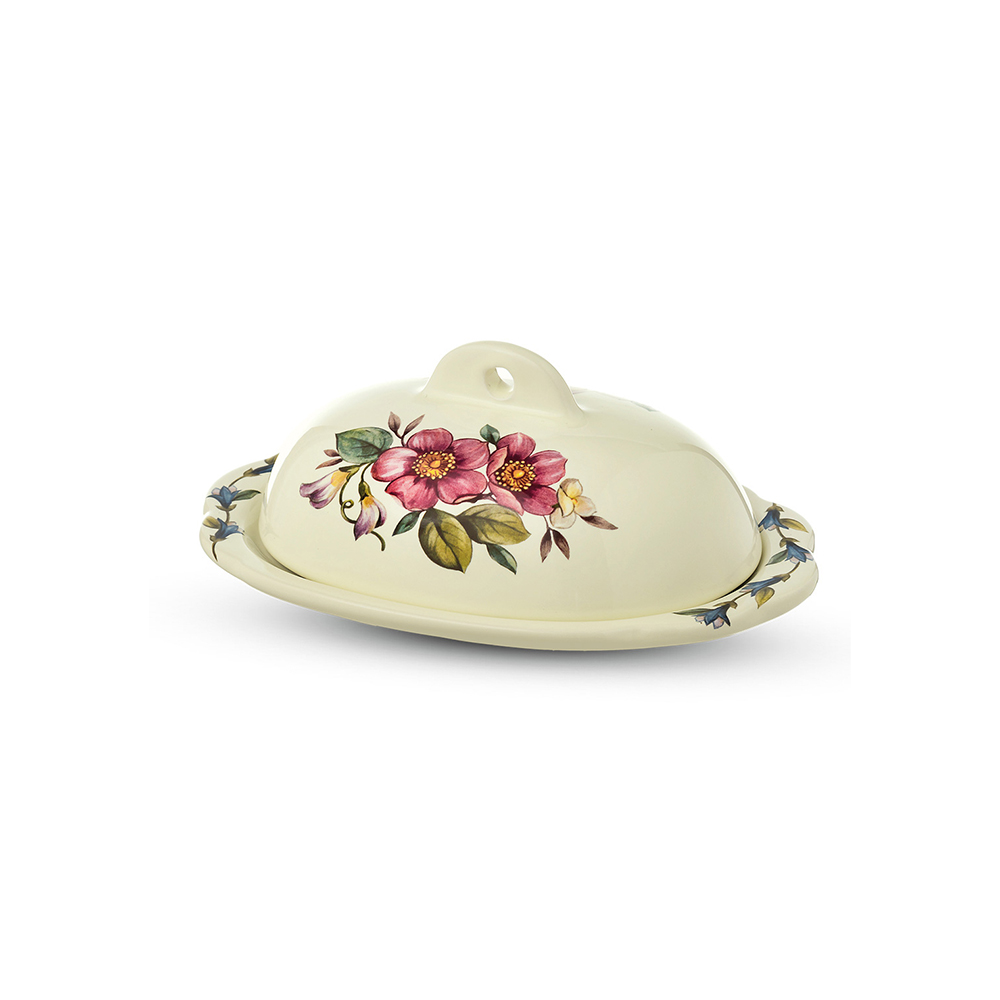 nuova cer масленка овальная petali di primavera  22.5х15.5см