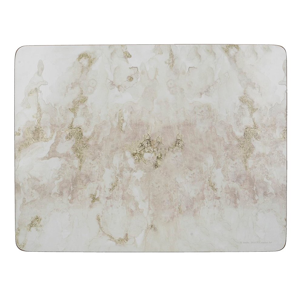 creative tops набор из 6 подставок grey marble 23x30