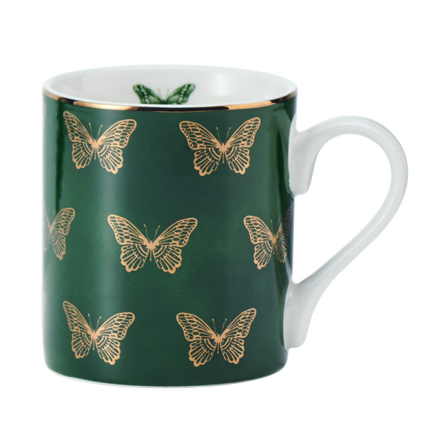 кружка фарфоровая butterflies mikasa green 280 мл