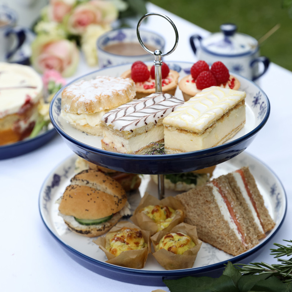 Двухъярусная подставка для торта London Pottery Арт.: LPBRCAKESTANDBLU