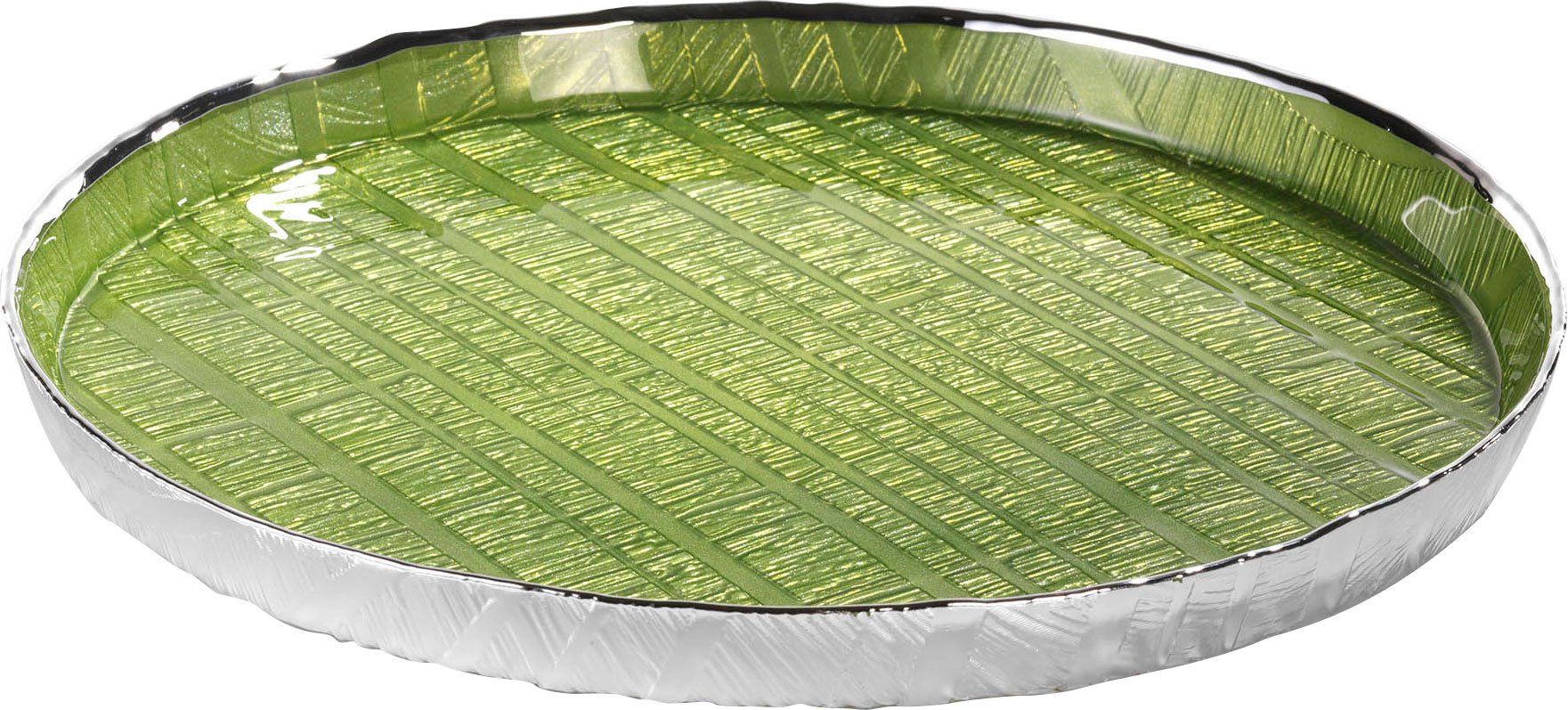Argenesi Поднос большой Wood Silver Green   