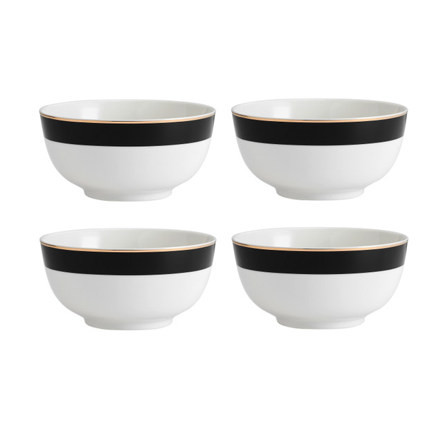 набор из 4 пиал для хлопьев фарфоровые luxe deco 14 см mikasa
