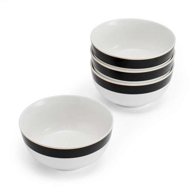 Набор из 4 пиал для хлопьев фарфоровые Luxe Deco 14 см Mikasa Арт.: MKLDBOWLPK4