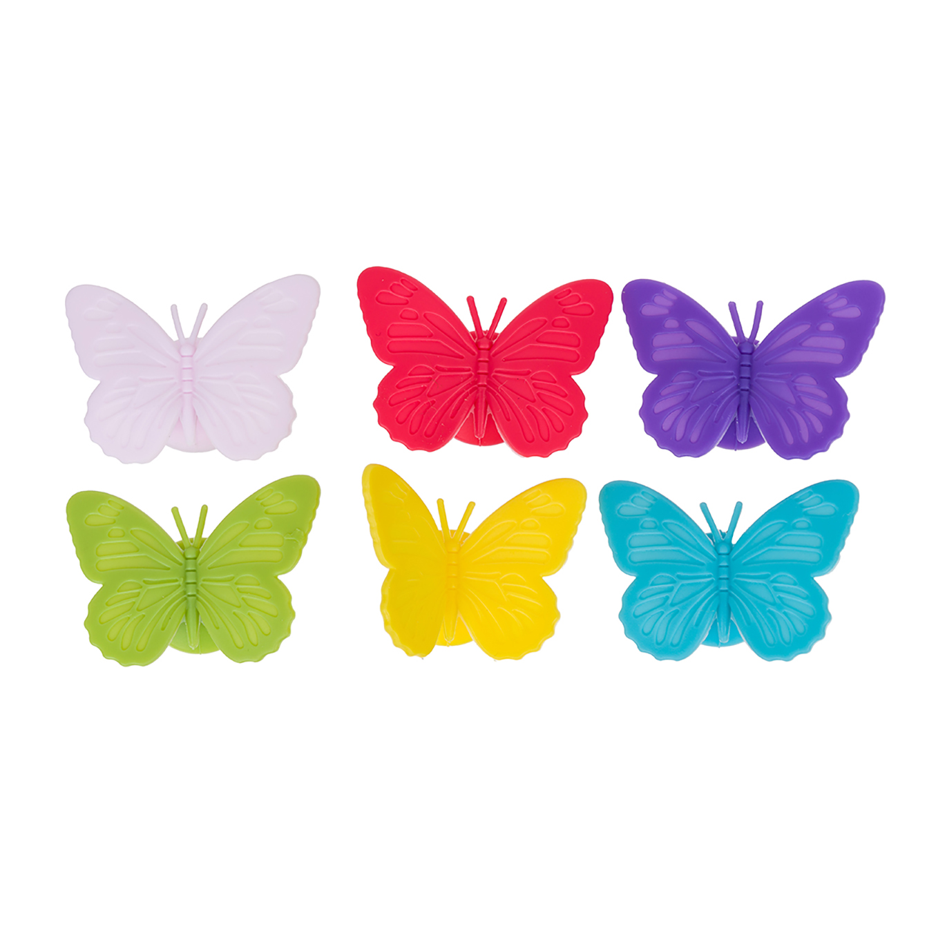 набор из 6 маркеров на присоске для бокалов butterfly