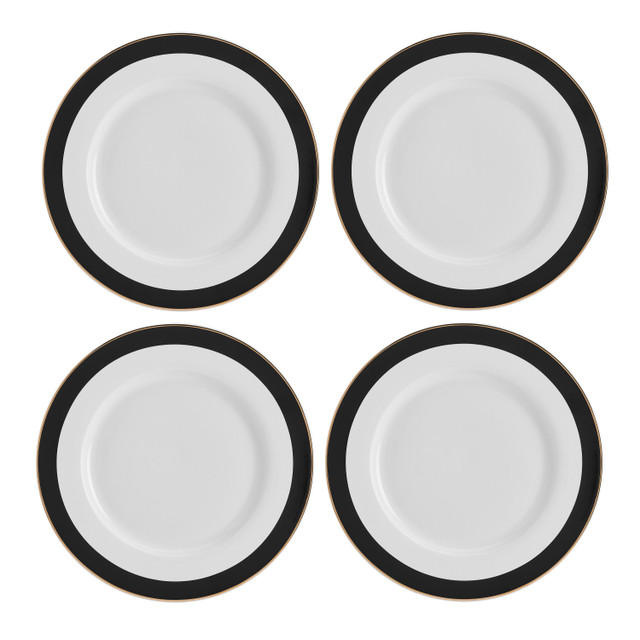 набор из 4 фарфоровых тарелок mikasa luxe deco 27,5 см