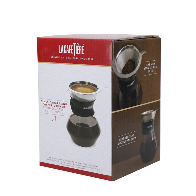 Набор стеклянный графин и ситечко для кофе La Cafetière, на 3 чашки  