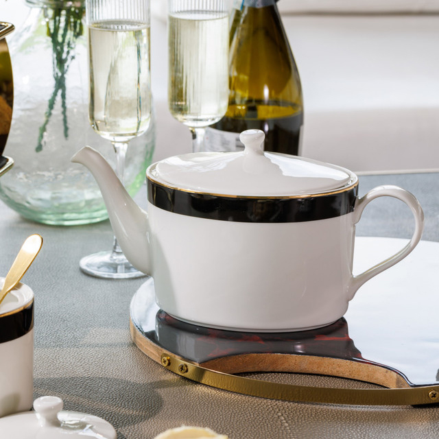 Чайник фарфоровый Mikasa Luxe Deco на 4 чашки, 1,1 л, белый Арт.: MKLDTEAPOT