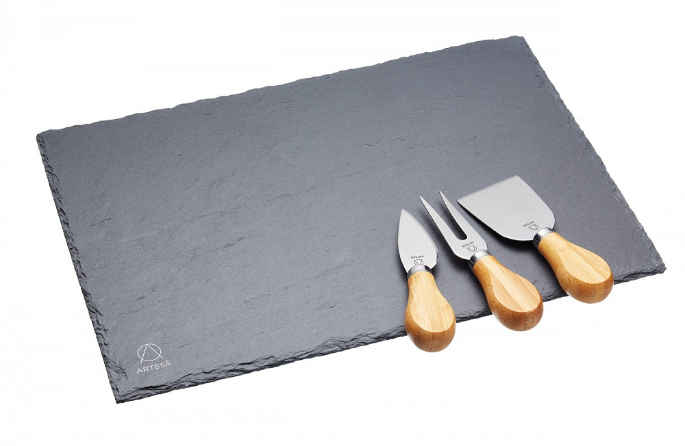 Kitchen Craft Набор для нарезки сыра Artesa Natural Slate Арт.: ARTCHEESESLATE