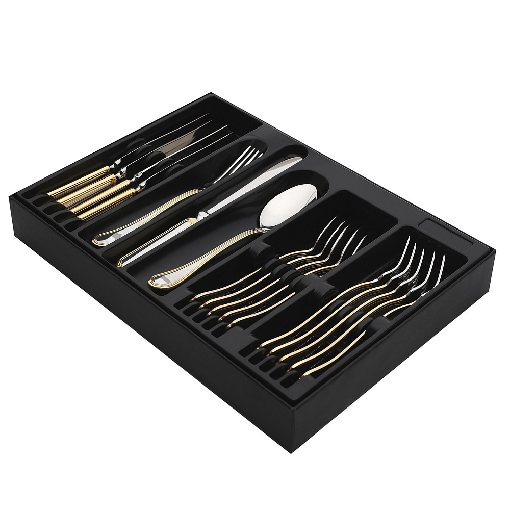 Набор столовых приборов FLORENCE GOLD 18 шт Арт.: H52432