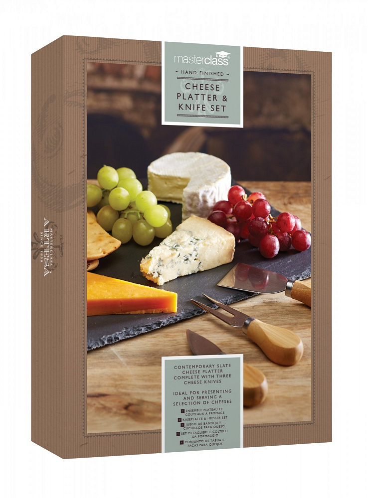 Kitchen Craft Набор для нарезки сыра Artesa Natural Slate Арт.: ARTCHEESESLATE