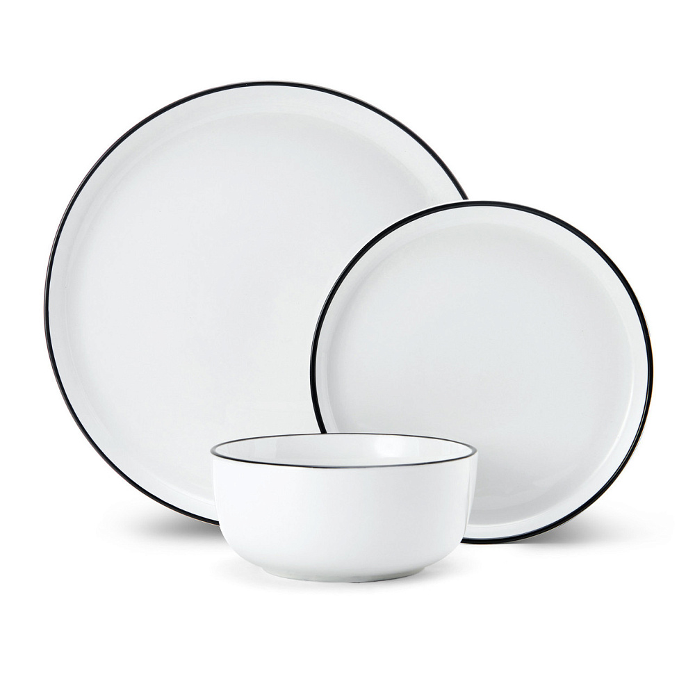 Сервиз обеденный фарфоровый Mikasa Limestone 12шт, белый Арт.: MKLIMESTN12PC