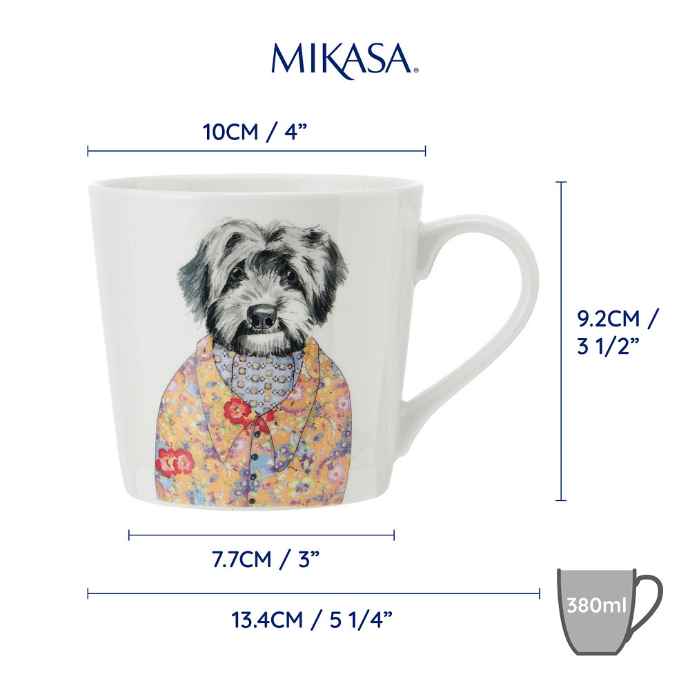 Кружка фарфоровая Mikasa Tipperleyhill с принтом собаки 380 мл Арт.: MKTIPPMUGCPOO
